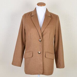 Talbots Camel Brown Brushed Italian Wool Blazer - 4p
